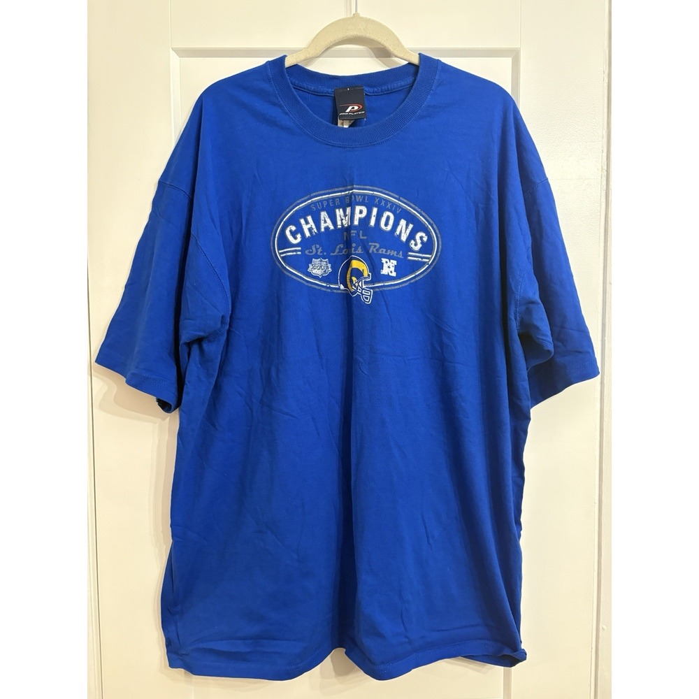 Vintage Pro Player Size 2XL St. Louis Rams Super Bowl‎ XXXIV Champions Shirt